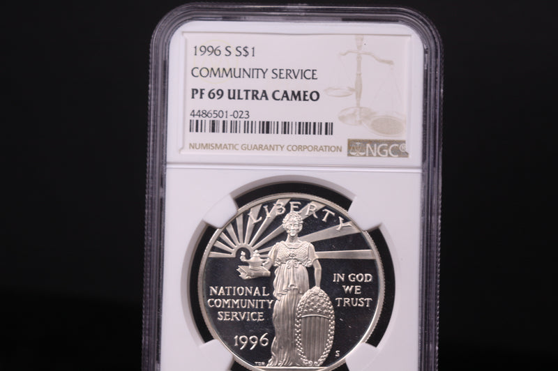 1996-S Community Service Commemorative.  Silver $1.  NGC PF-69 Ultra Cameo.