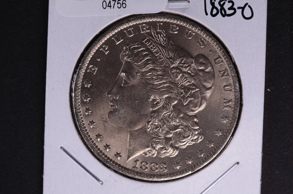 1883-O Morgan Silver Dollar, Brilliant Un-Circulated condition.  Coin Store #04756