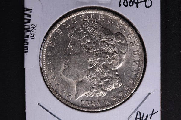 1884-O Morgan Silver Dollar, About Un-Circulated condition.  Coin Store #04792