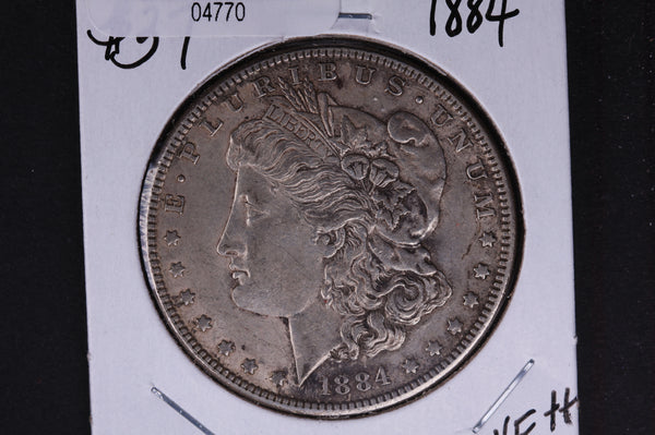 1884 Morgan Silver Dollar, Very Fine Circulated condition. Coin Store #04770