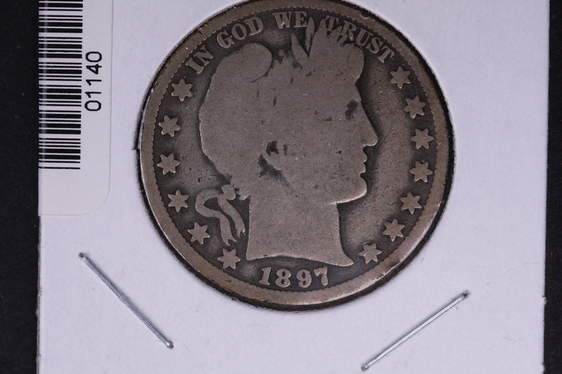 1897-O Barber Half Dollar. Average Circulated Coin. View all photos.