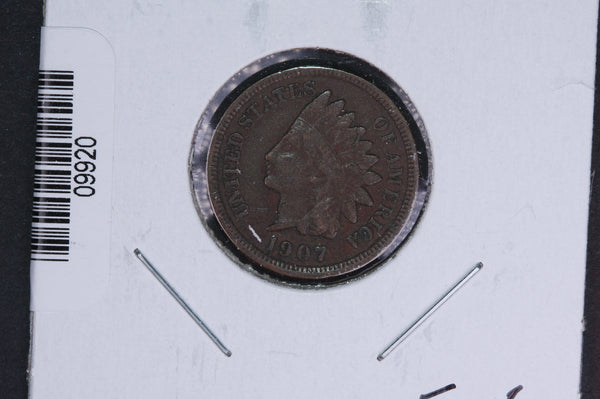 1907 Indian Head Small Cent.  Affordable Collectible Coin. Store # 09920