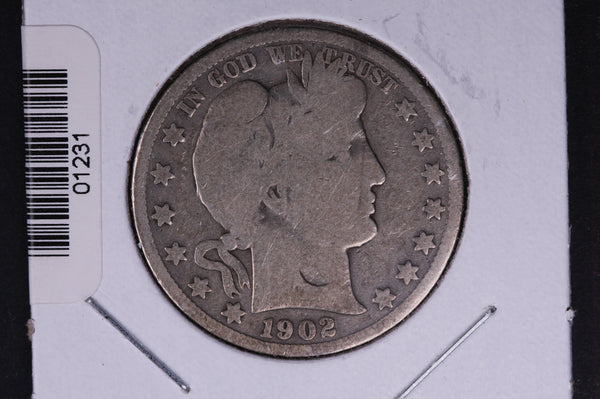 1902-S Barber Half Dollar. Average Circulated Coin. View all photos. #01231