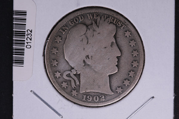 1902-S Barber Half Dollar. Average Circulated Coin. View all photos. #01232