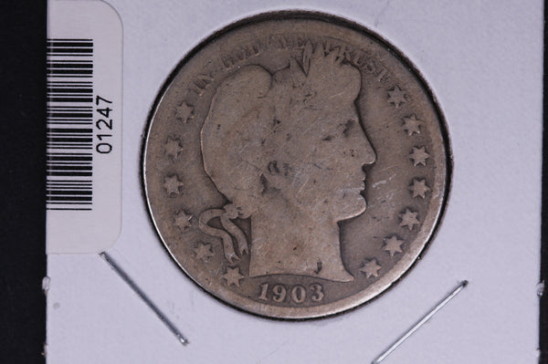 1903-S Barber Half Dollar. Average Circulated Coin. View all photos. #01247