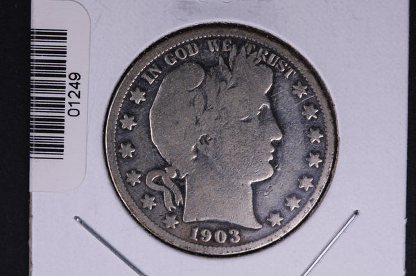 1903-S Barber Half Dollar. Average Circulated Coin. View all photos. #01249