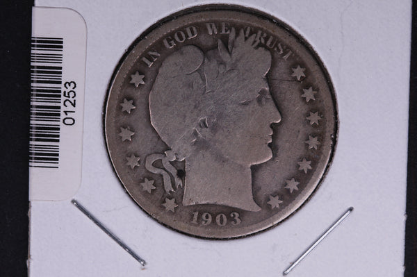 1903-S Barber Half Dollar. Average Circulated Coin. View all photos. #01253