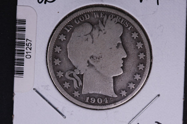 1904 Barber Half Dollar. Average Circulated Coin. View all photos. #01257