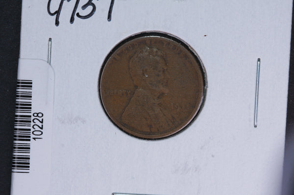 1918-D Lincoln Wheat Small Cent.  Affordable Collectible Coin. Store # 10228