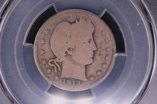 1913-S Barber Quarter, PCGS FR02, Hard Date, Store #05488