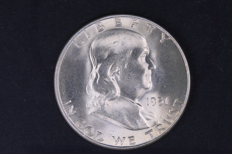 1951-S Franklin Half Dollar. Nice Raw UN-Circulated Coin. Store