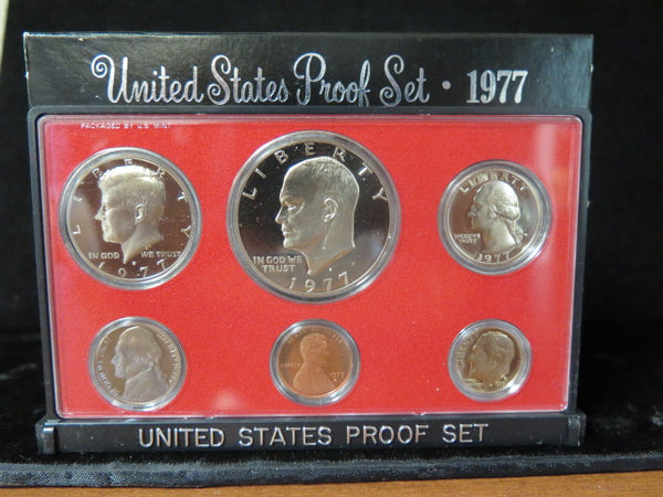 1977 Proof Set 6 Coin Proof Set Encased in Original Government Packa