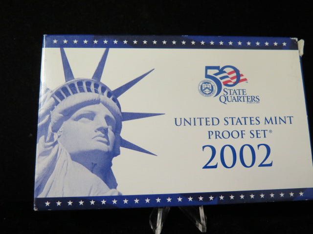 2002 Proof Set, 10 Coin Proof Set, Encased in Original Government Packaging.