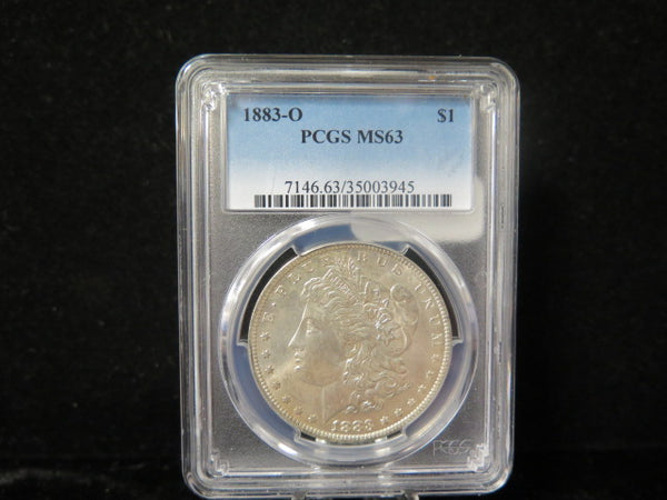 1883-O Morgan Silver Dollar, PCGS Graded MS 63 UNC.  Store #03120