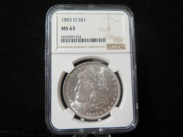 1883-O Morgan Silver Dollar, NGC Graded MS 63 UNC.  Store #03121