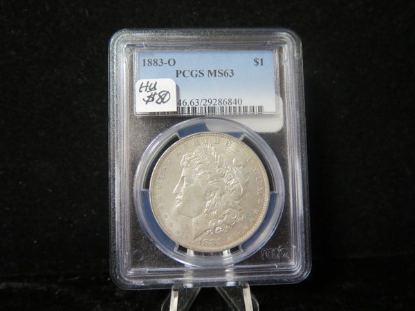 1883-O Morgan Silver Dollar, PCGS Graded MS 63 UNC.  Store #03122