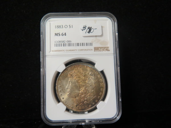 1883-O Morgan Silver Dollar, NGC Graded MS 64 UNC.  Store #03126