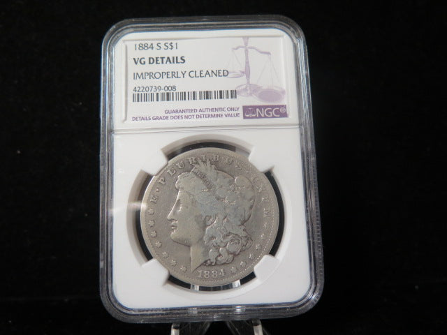 1884-S Morgan Silver Dollar, Circulated Coin VG Details Store