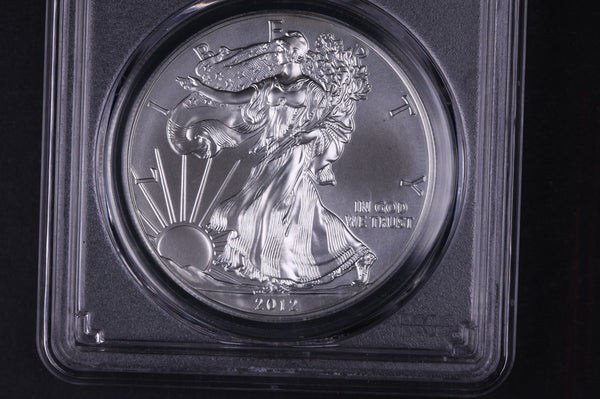 2012-W Silver Eagle $1. PCGS Graded SP-69 Burnished Silver.  Store #03725