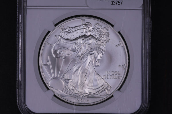 2014(S) American Silver Eagle. Gem UN-Circulated. NGC MS-69. #03757