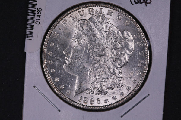 1886 Morgan Silver Dollar, Affordable UN-Circulated Coin. Store #01461.