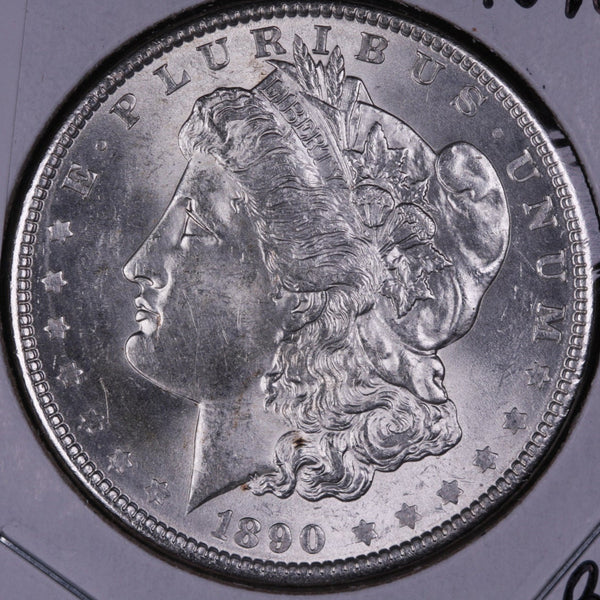 1890 Morgan Silver Dollar, Gem Mint State Uncirculated Coin, Store #DR0333