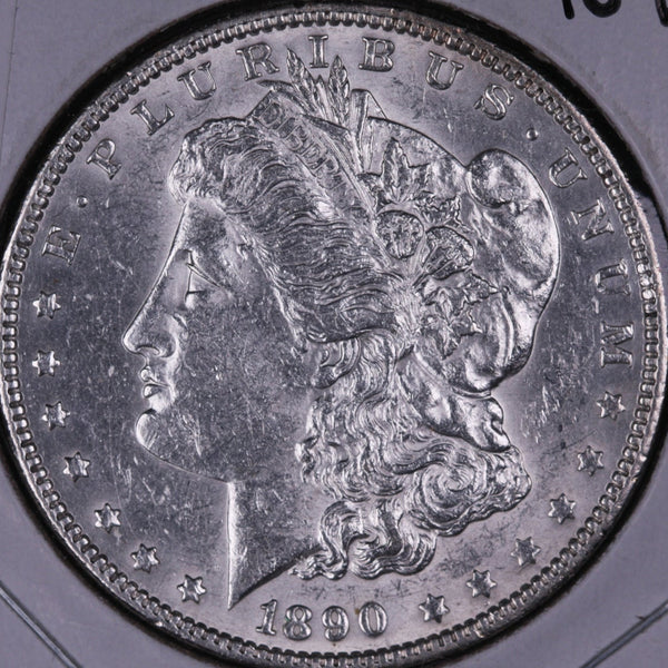 1890 Morgan Silver Dollar, Mint State Uncirculated Coin, Store #DR0336