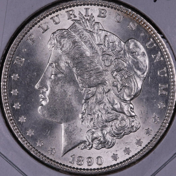 1890 Morgan Silver Dollar, Gem Mint State Coin, Store #DR0061