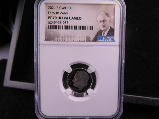 2021-S Proof Clad Roosevelt Dime, NGC PF-70. Store