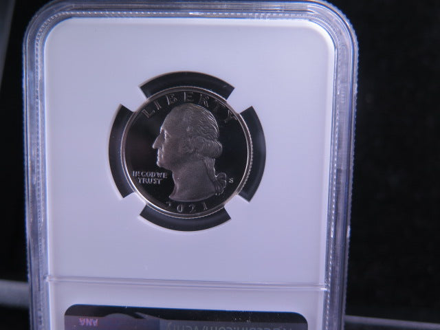 2021-S Proof Clad Washington Quarter,  NGC PF-70. Store