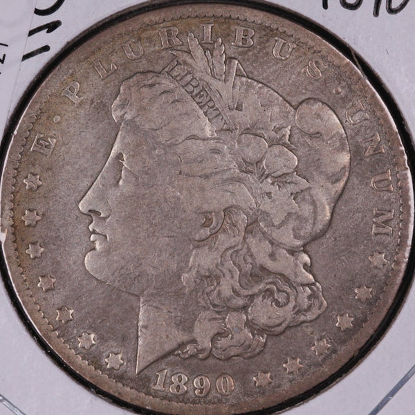 1890-S Morgan Silver Dollar, Fine Circulated Coin, Store #DR0067