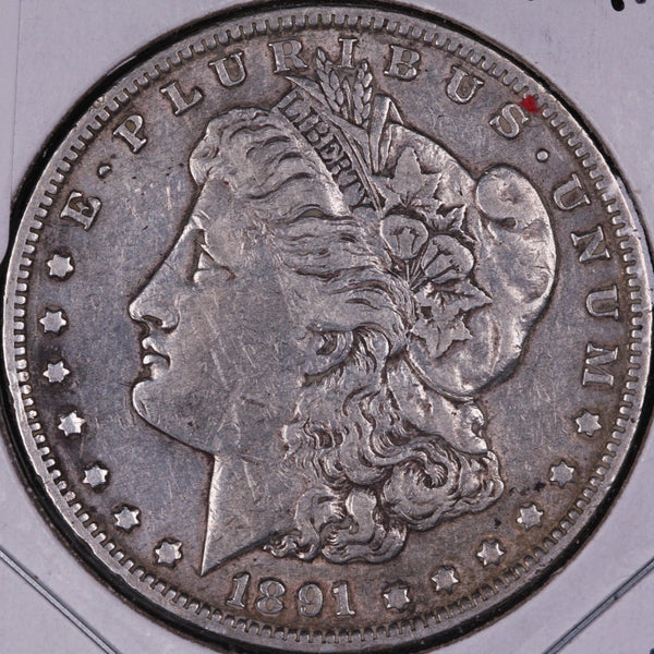 1891-O Morgan Silver Dollar, Very Fine+ Circulated Coin. Store #DR0070