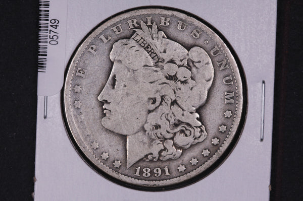 1891-O Morgan Silver Dollar, Cull Circulated Coin. Store #05749