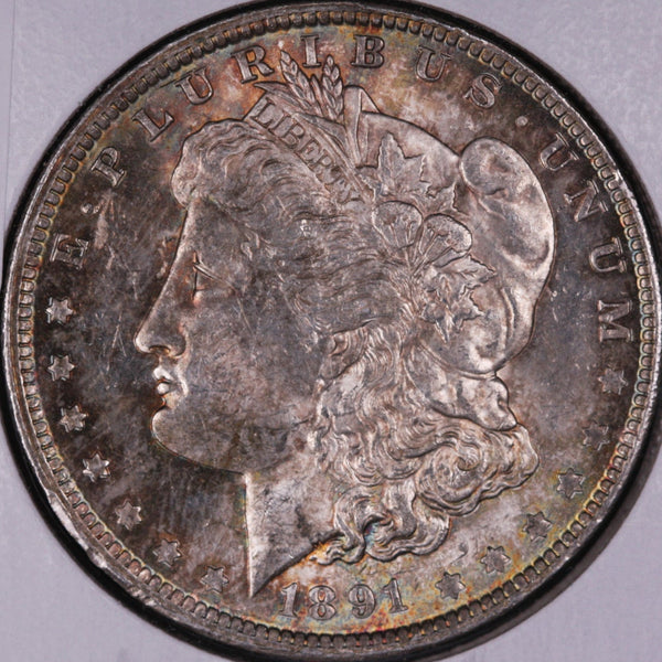 1891-O Morgan Silver Dollar, Mint State Uncirculated Coin, Store #DR0248