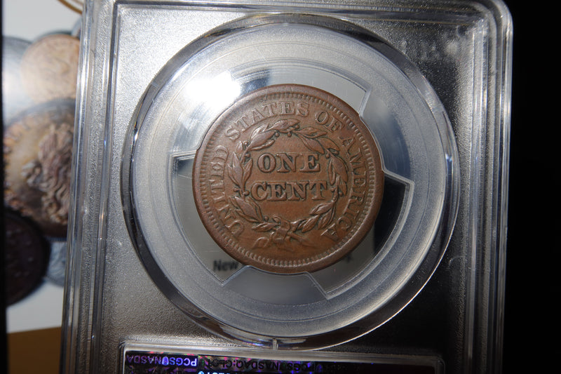 1851 Liberty Head Large Cent.  PCGS Graded AU53. Store