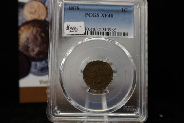 1878 Indian Head Small Cent, PCGS Graded X40. Store # 08503