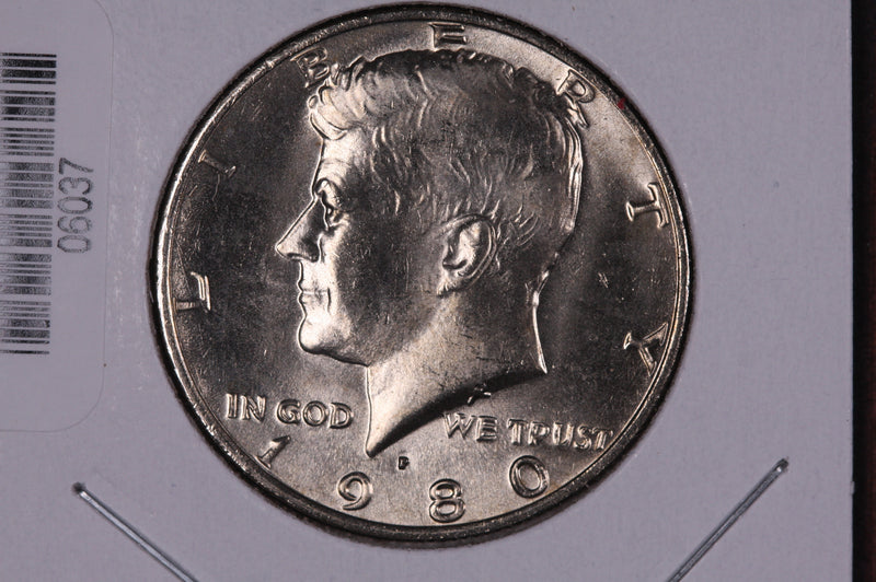 1980-P Kennedy Half Dollar. Modern Half. Gem UN-Circulated. Store