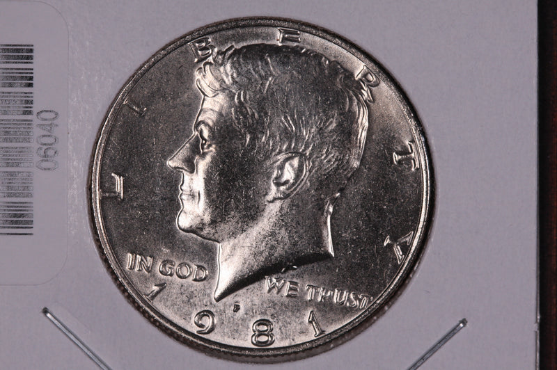 1981-P Kennedy Half Dollar. Modern Half. Gem UN-Circulated. Store