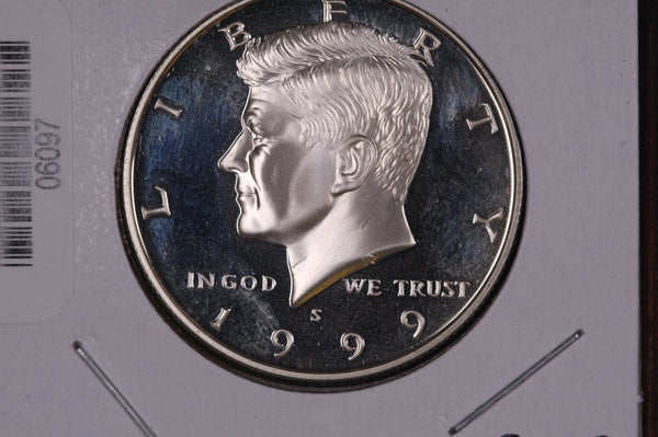 1999-S Kennedy Silver Half Dollar. Modern Half. Gem UN-Circulated. Store #06097