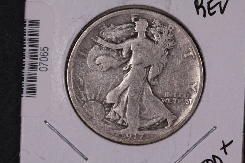 1917-S Walking Liberty Half Dollar, Rev.  Circulated Condition. Store