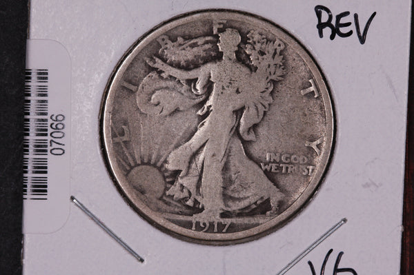 1917-S Walking Liberty Half Dollar, Rev.  Circulated Condition. Store #07066