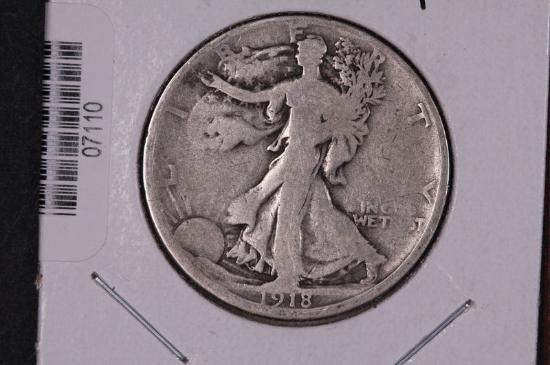 1918-S Walking Liberty Half Dollar.  Circulated Condition. Store