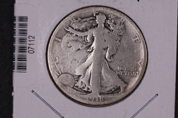 1918-S Walking Liberty Half Dollar.  Circulated Condition. Store #07112