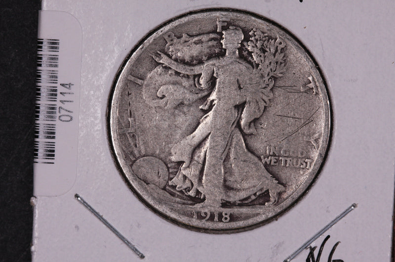 1918-S Walking Liberty Half Dollar.  Circulated Condition. Store