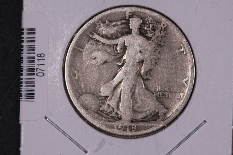 1918-S Walking Liberty Half Dollar.  Circulated Condition. Store