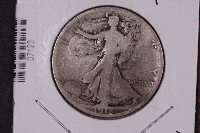 1918-S Walking Liberty Half Dollar.  Circulated Condition. Store