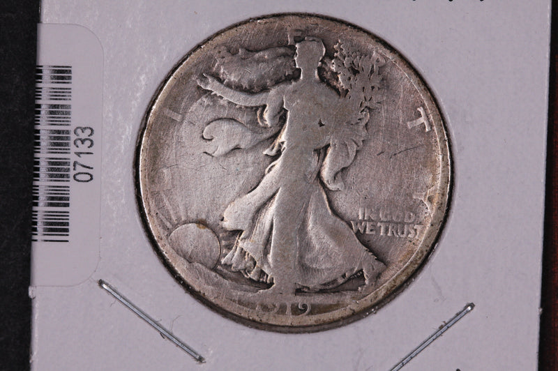 1919-D Walking Liberty Half Dollar.  Circulated Condition. Store