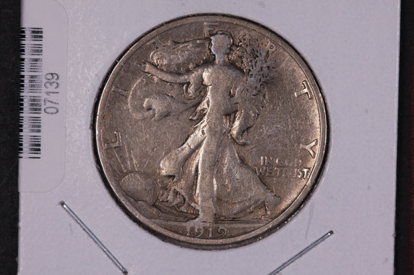 1919-S Walking Liberty Half Dollar.  Circulated Condition. Store #07139