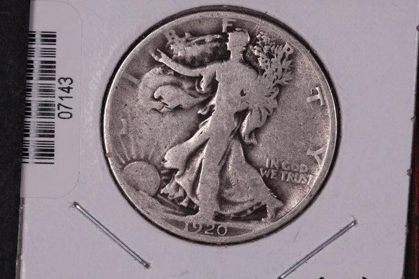 1920 Walking Liberty Half Dollar.  Circulated Condition. Store #07143