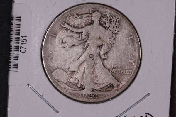 1920 Walking Liberty Half Dollar.  Circulated Condition. Store #07151